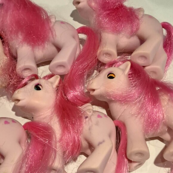 qty 6 baby BBE beddy bye eyed Hearthrobs vintage mlp my little ponies G1 - Picture 3 of 9